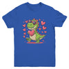 Valentine's Day T-Rex Dino Love Valentine Dinosaur Boys Youth Shirt | teecentury
