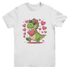 Valentine's Day T-Rex Dino Love Valentine Dinosaur Boys Youth Shirt | teecentury