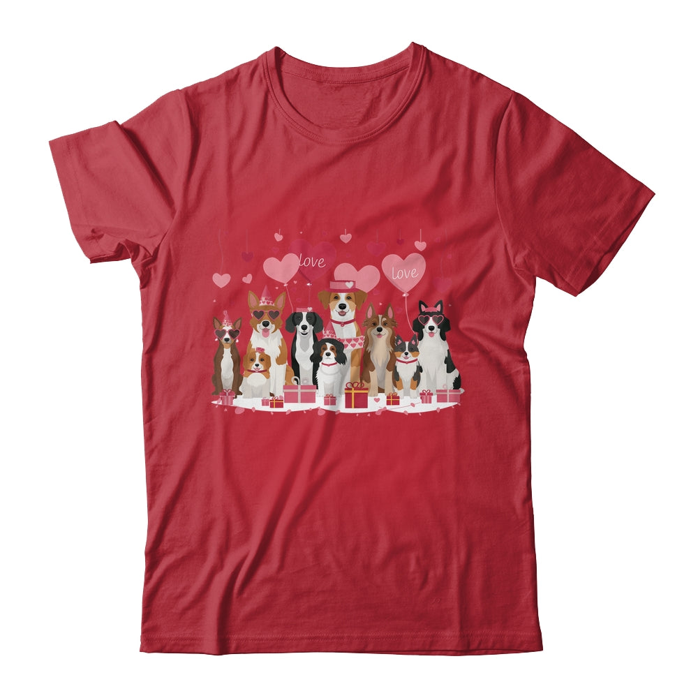 Valentines Dog Owner Valentines Day Design Loving Dogs Shirt & Sweatshirt | teecentury