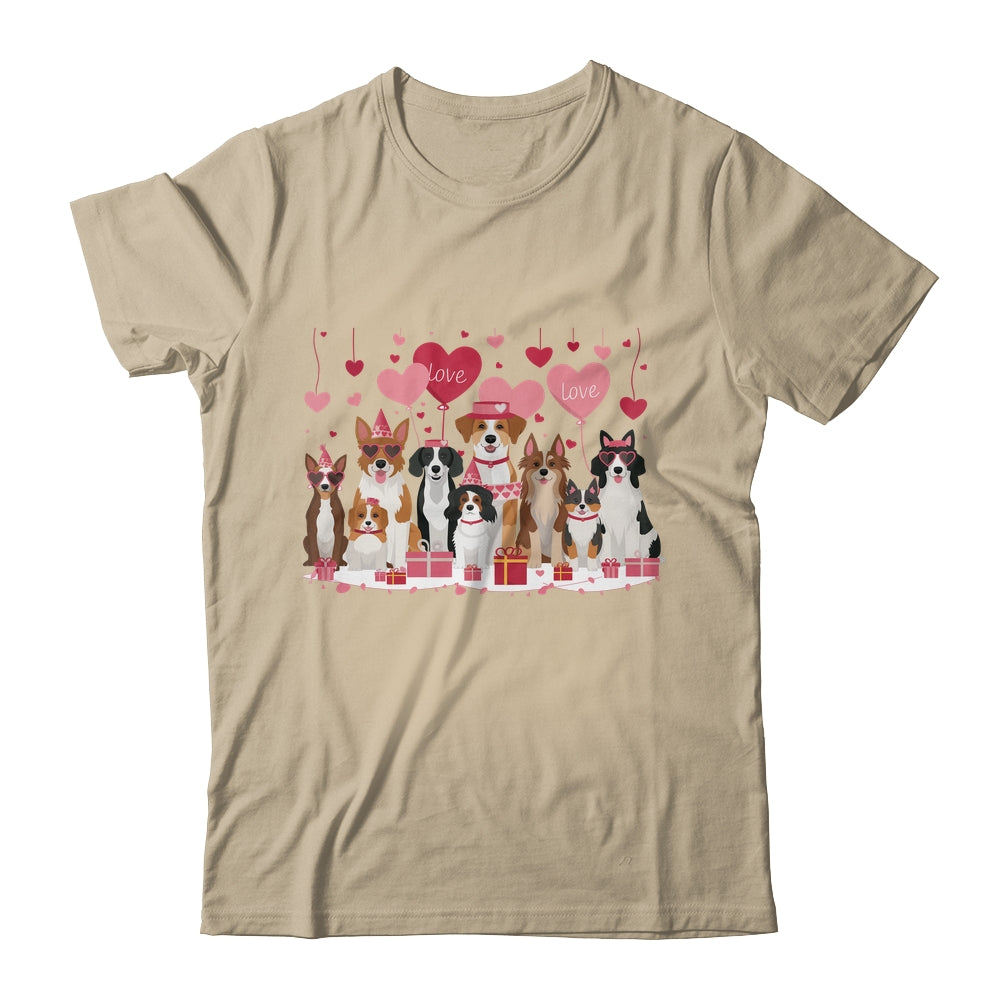 Valentines Dog Owner Valentines Day Design Loving Dogs Shirt & Sweatshirt | teecentury