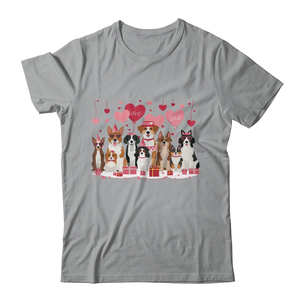 Valentines Dog Owner Valentines Day Design Loving Dogs Shirt & Sweatshirt | teecentury