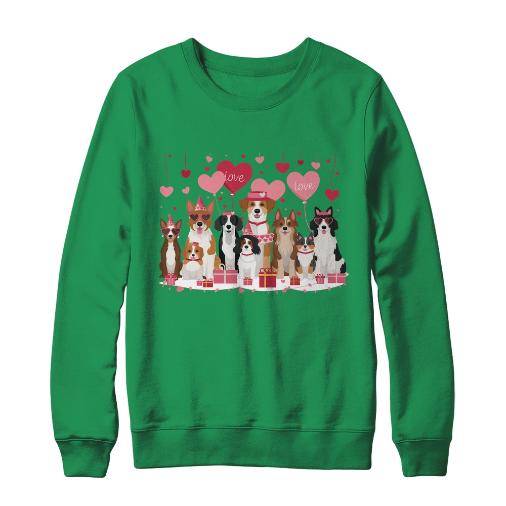Valentines Dog Owner Valentines Day Design Loving Dogs Shirt & Sweatshirt | teecentury