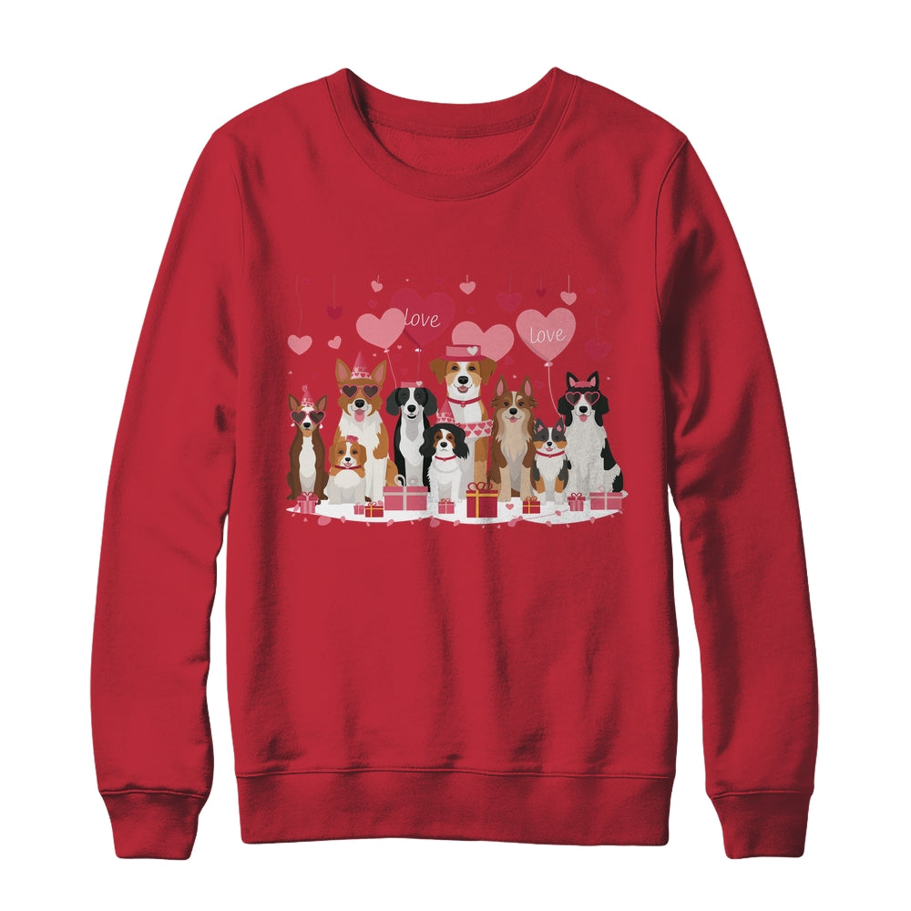 Valentines Dog Owner Valentines Day Design Loving Dogs Shirt & Sweatshirt | teecentury