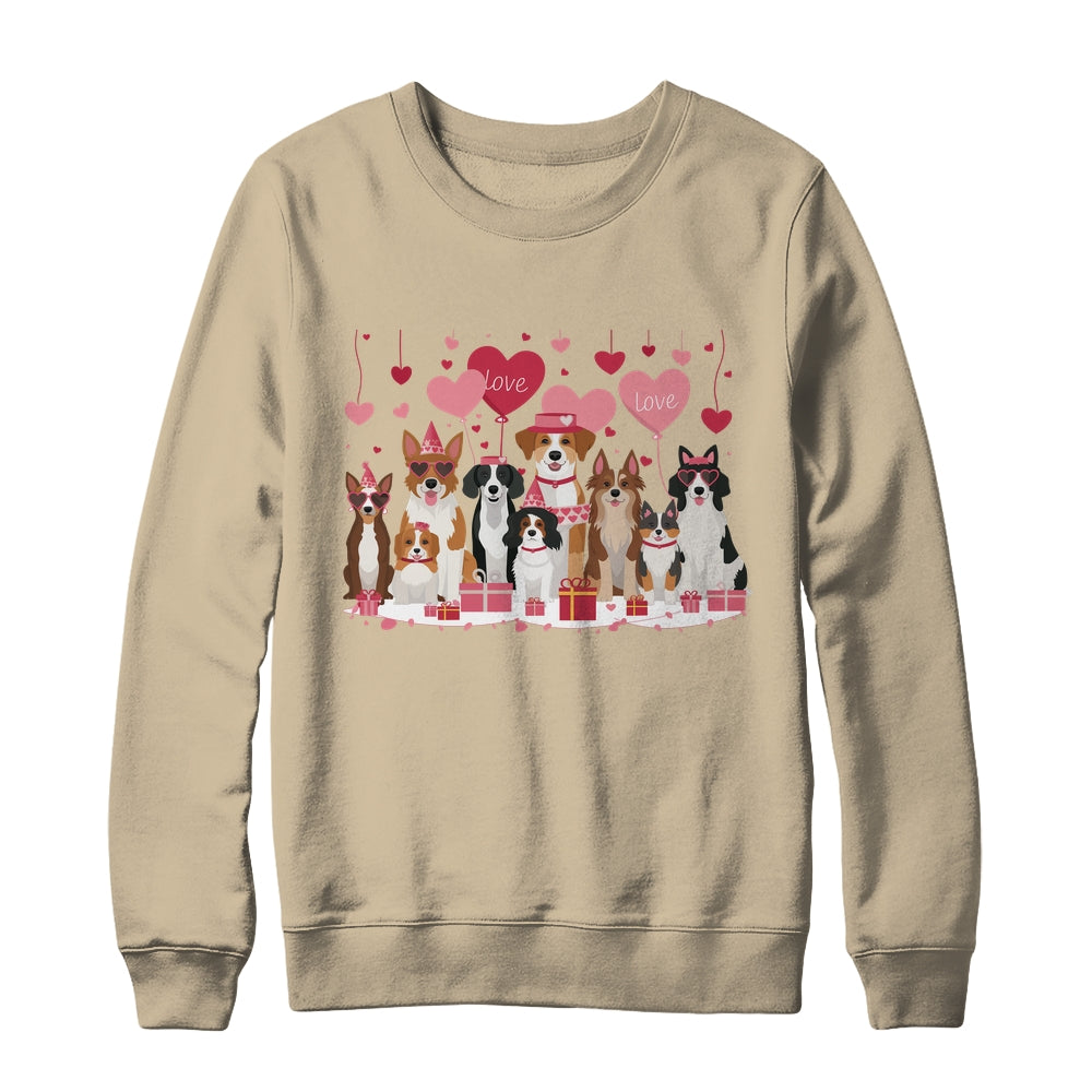 Valentines Dog Owner Valentines Day Design Loving Dogs Shirt & Sweatshirt | teecentury