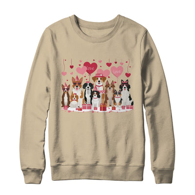 Valentines Dog Owner Valentines Day Design Loving Dogs Shirt & Sweatshirt | teecentury