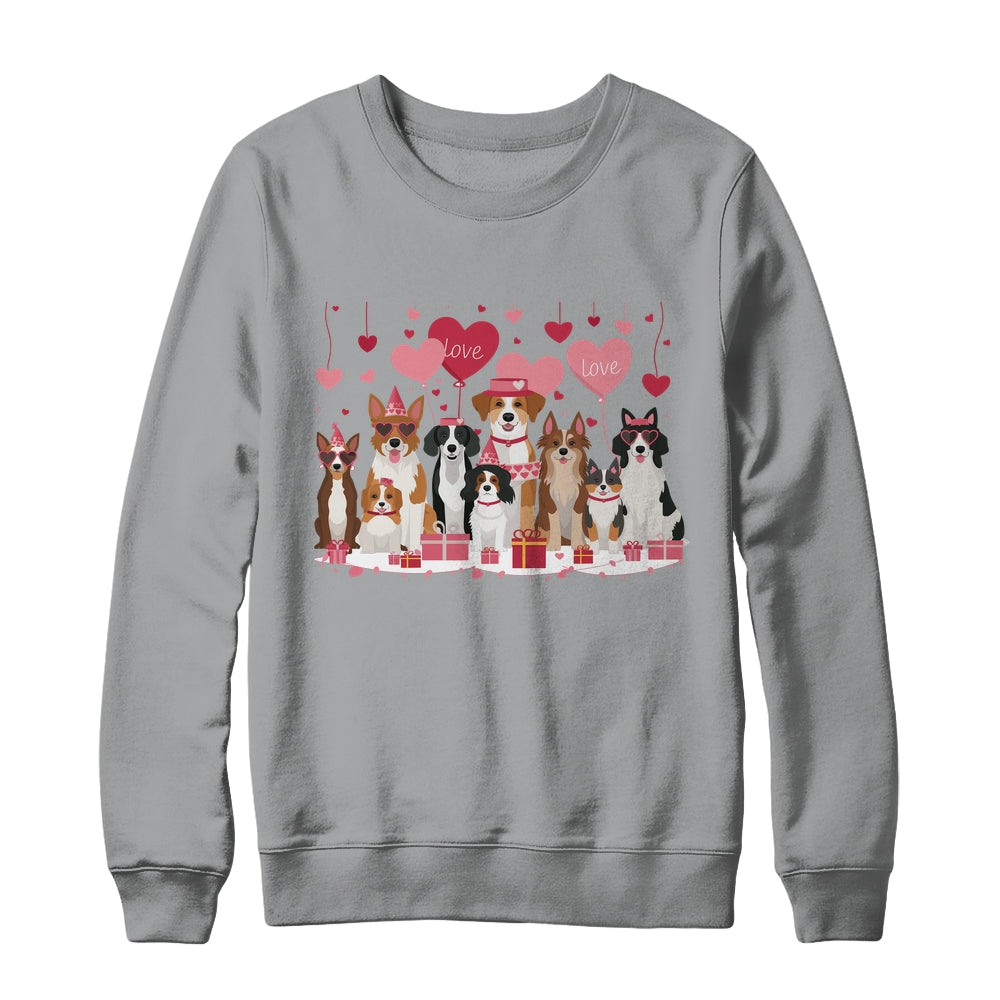 Valentines Dog Owner Valentines Day Design Loving Dogs Shirt & Sweatshirt | teecentury