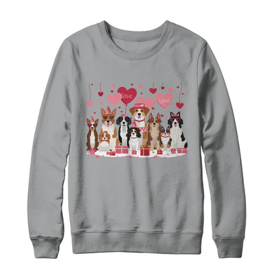 Valentines Dog Owner Valentines Day Design Loving Dogs Shirt & Sweatshirt | teecentury