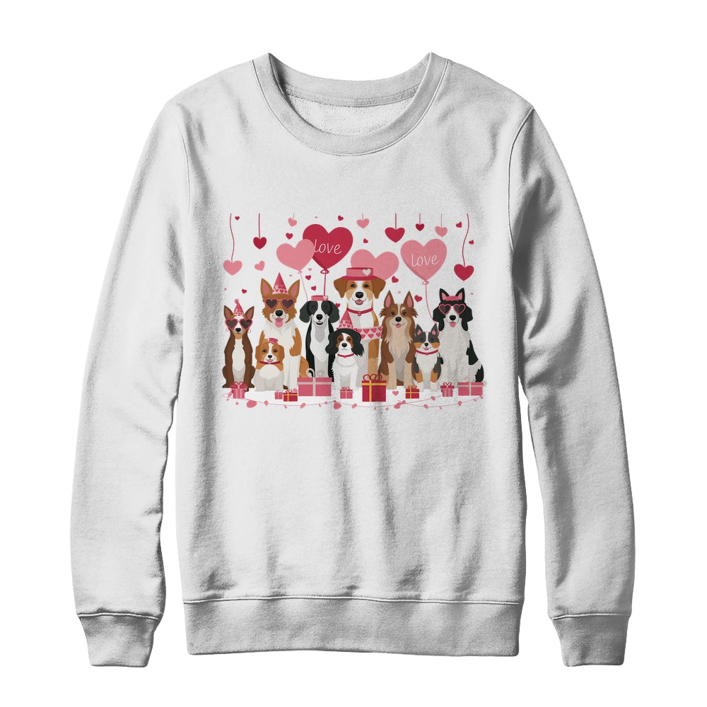 Valentines Dog Owner Valentines Day Design Loving Dogs Shirt & Sweatshirt | teecentury