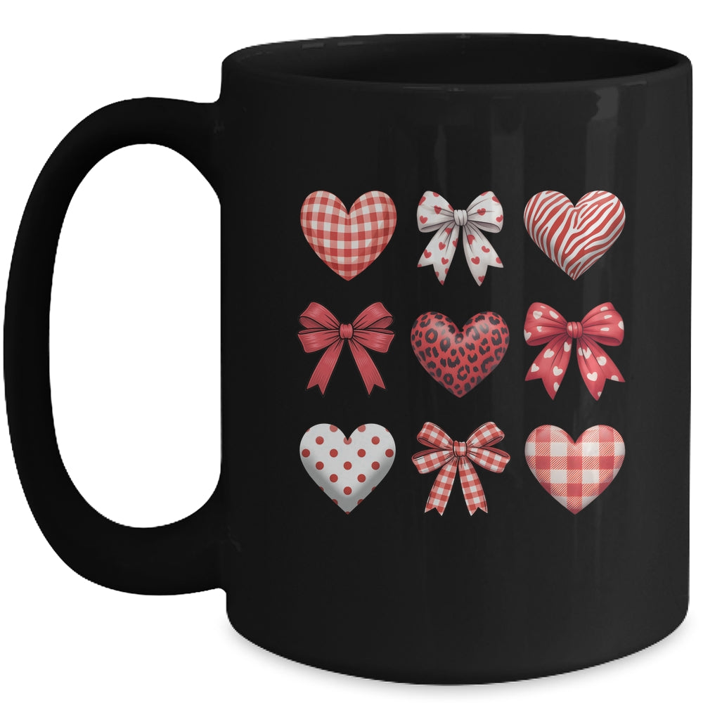 Valentines Hearts Leopard Coquette Bow Daughter Women Girls Mug | teecentury