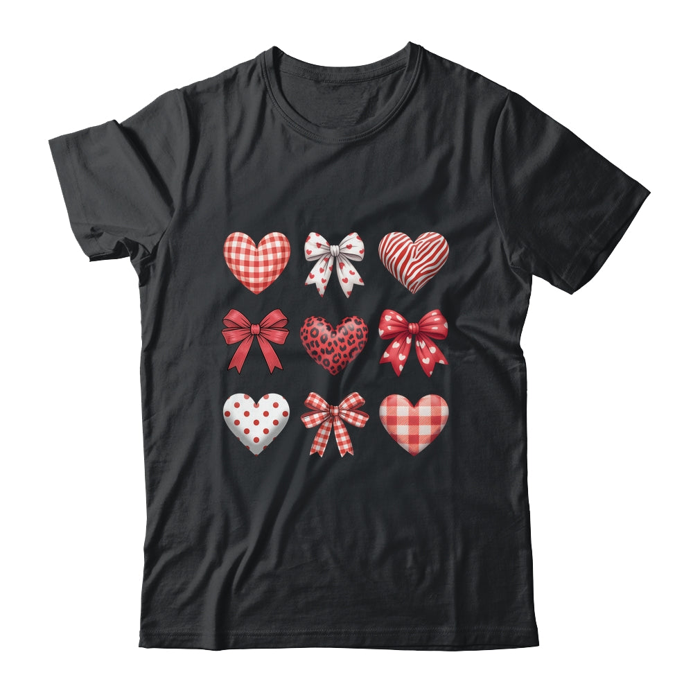 Valentines Hearts Leopard Coquette Bow Daughter Women Girls Shirt & Tank Top | teecentury