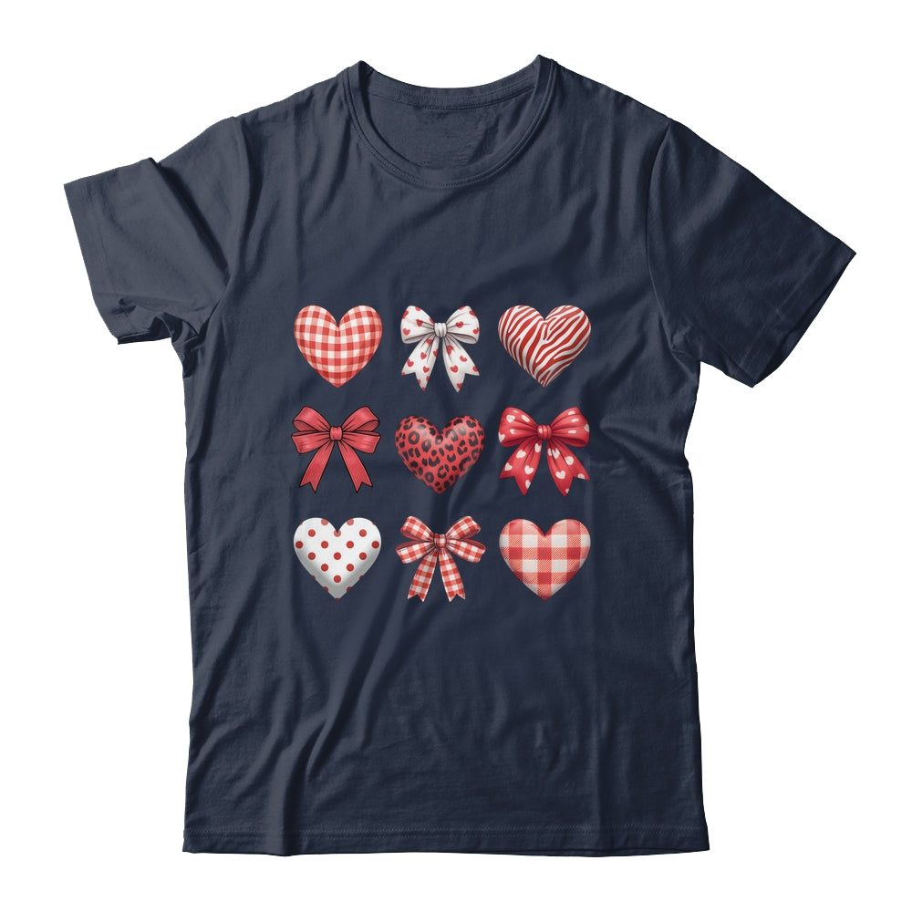 Valentines Hearts Leopard Coquette Bow Daughter Women Girls Shirt & Tank Top | teecentury
