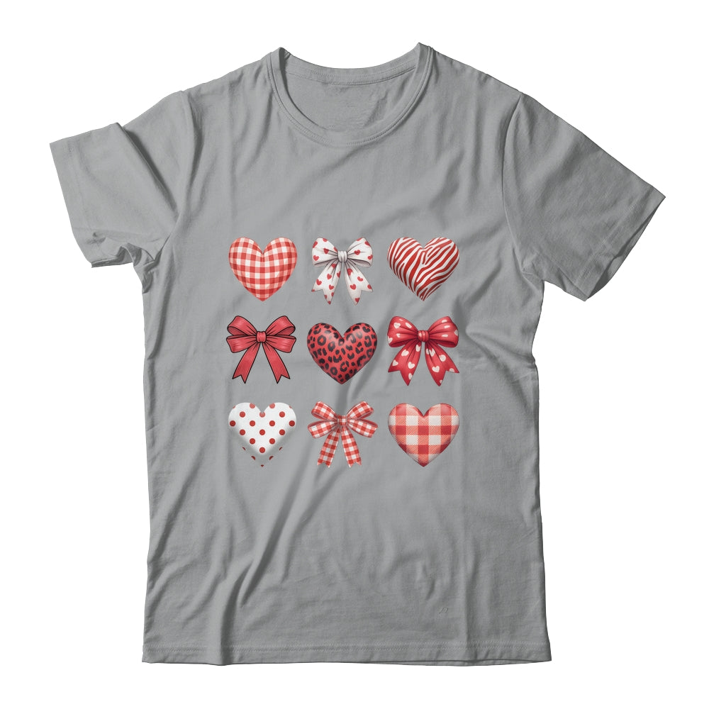 Valentines Hearts Leopard Coquette Bow Daughter Women Girls Shirt & Tank Top | teecentury