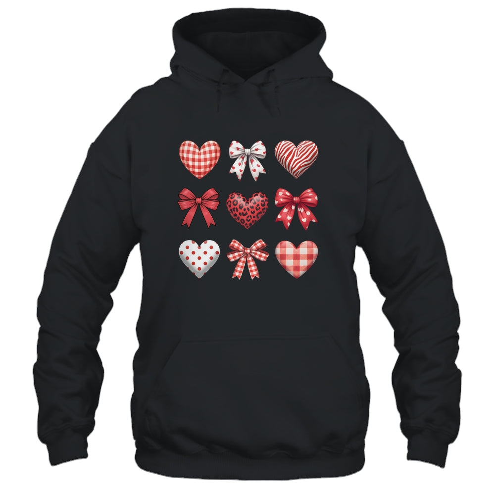 Valentines Hearts Leopard Coquette Bow Daughter Women Girls Shirt & Tank Top | teecentury