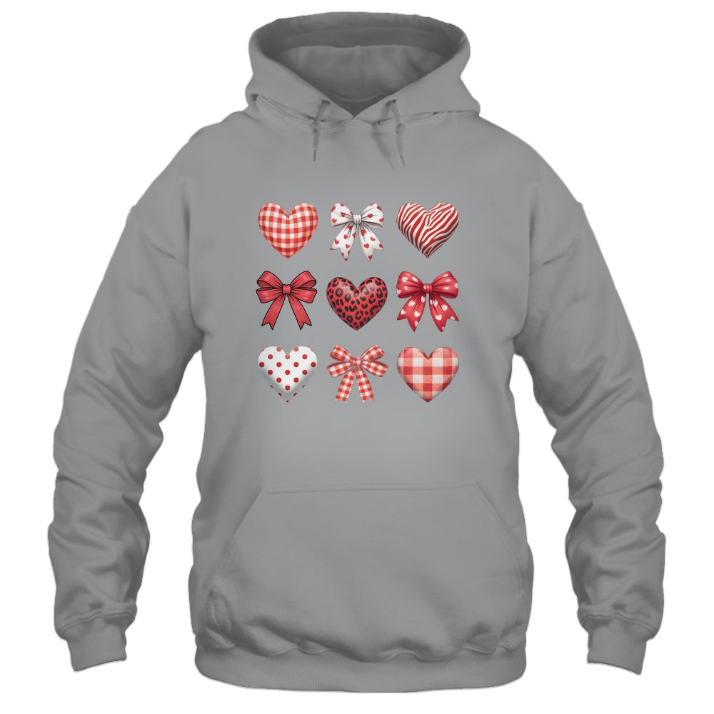 Valentines Hearts Leopard Coquette Bow Daughter Women Girls Shirt & Tank Top | teecentury