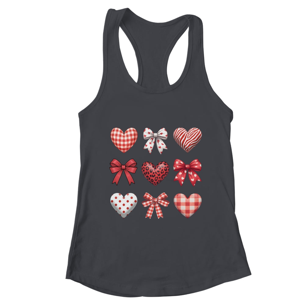 Valentines Hearts Leopard Coquette Bow Daughter Women Girls Shirt & Tank Top | teecentury