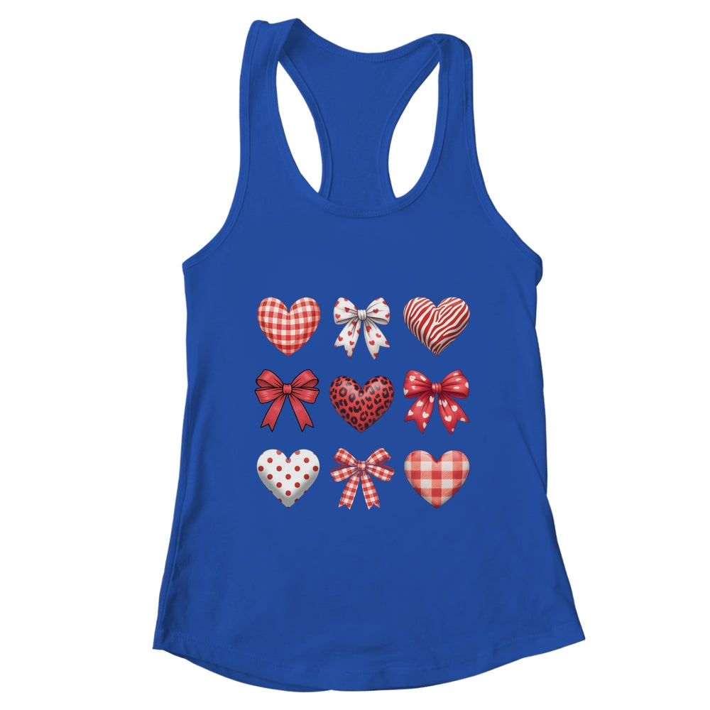 Valentines Hearts Leopard Coquette Bow Daughter Women Girls Shirt & Tank Top | teecentury