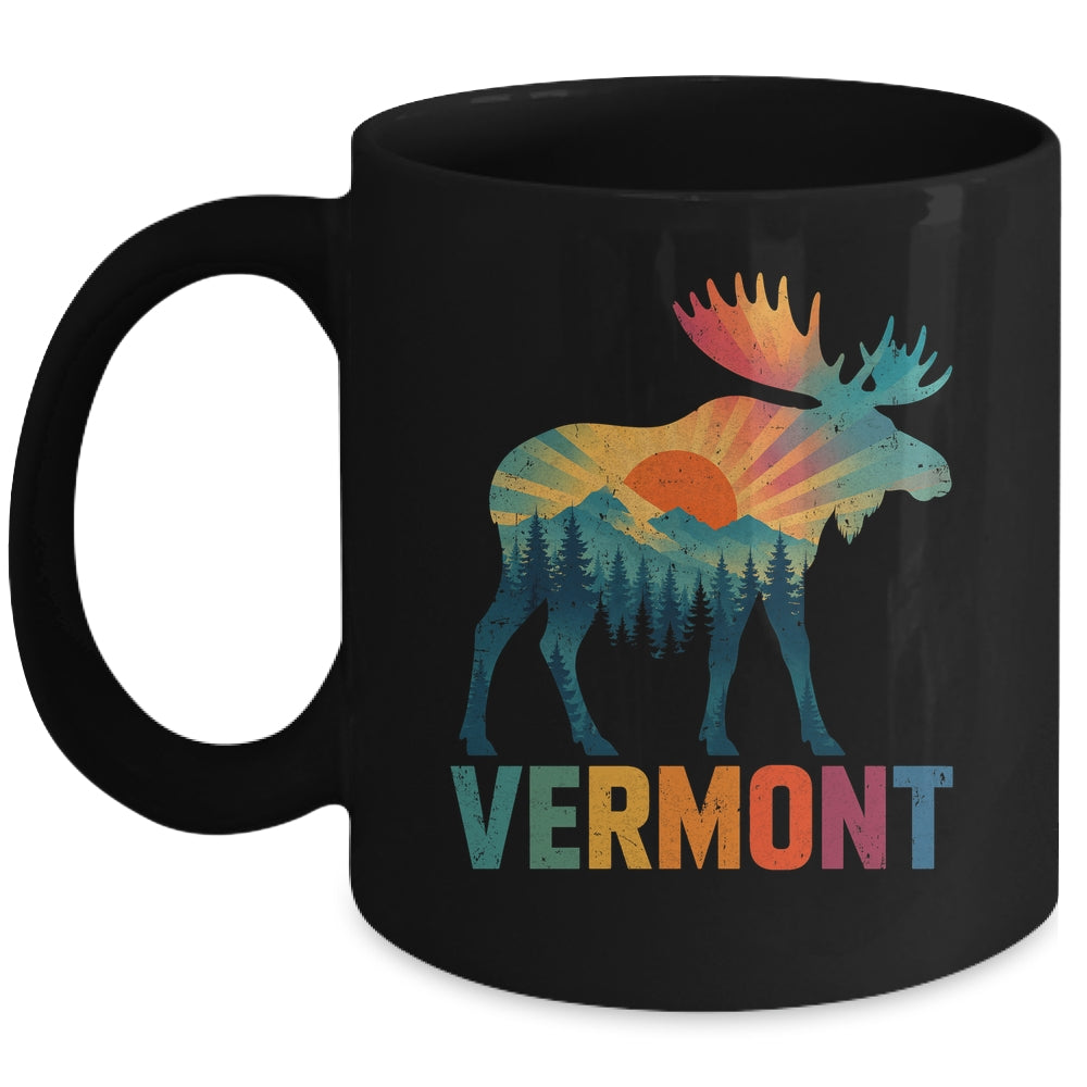 Vermont New England Vintage Pride Moose Nature Hiking Mug | teecentury