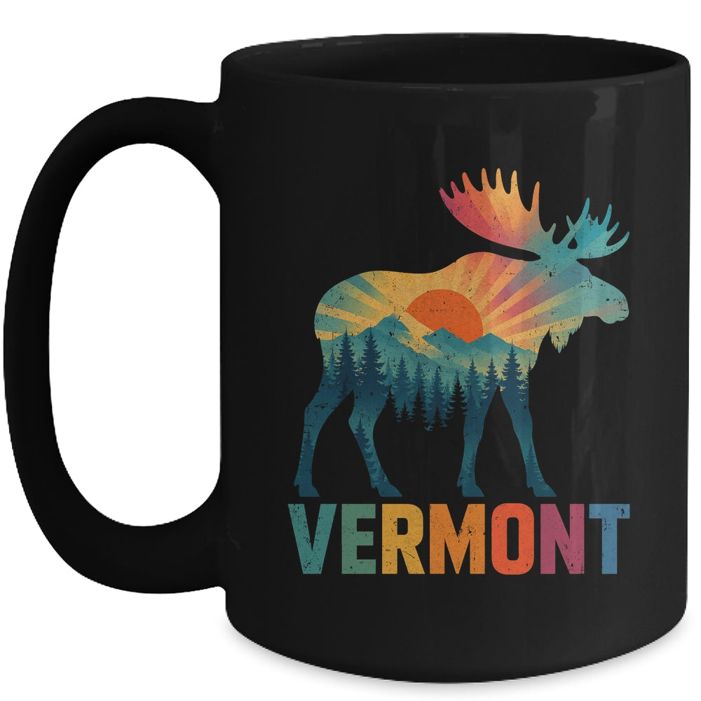 Vermont New England Vintage Pride Moose Nature Hiking Mug | teecentury