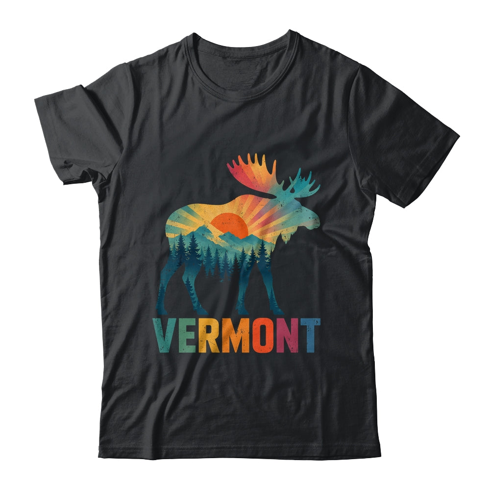 Vermont New England Vintage Pride Moose Nature Hiking Shirt & Tank Top | teecentury