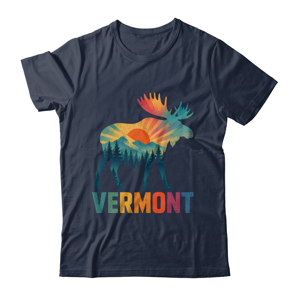 Vermont New England Vintage Pride Moose Nature Hiking Shirt & Tank Top | teecentury