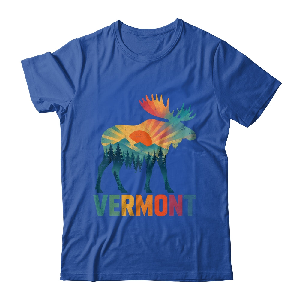 Vermont New England Vintage Pride Moose Nature Hiking Shirt & Tank Top | teecentury