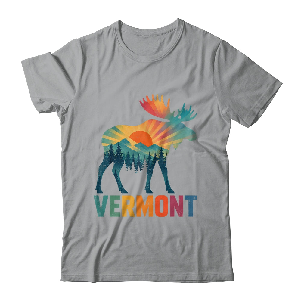 Vermont New England Vintage Pride Moose Nature Hiking Shirt & Tank Top | teecentury