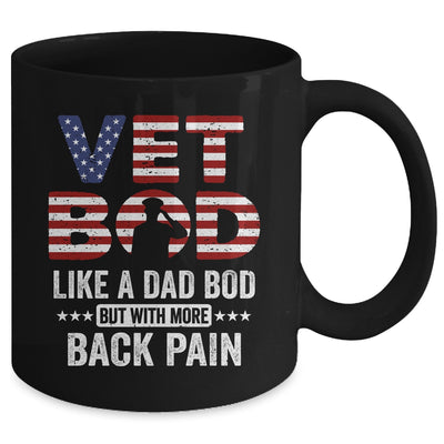 Vet Bod Like A Dad Bod But With More Back Pain US Flag Mug | teecentury