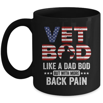 Vet Bod Like A Dad Bod But With More Back Pain US Flag Mug | teecentury