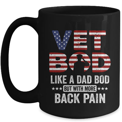 Vet Bod Like A Dad Bod But With More Back Pain US Flag Mug | teecentury