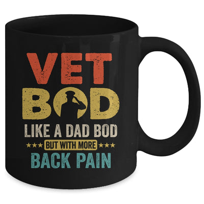 Vet Bod Like Dad Bod But More Back Pain Retro Vintage Mug | teecentury