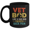 Vet Bod Like Dad Bod But More Back Pain Retro Vintage Mug | teecentury