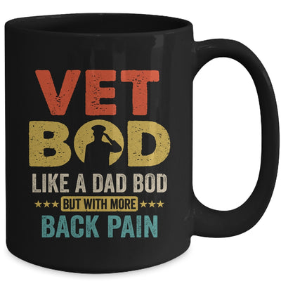 Vet Bod Like Dad Bod But More Back Pain Retro Vintage Mug | teecentury