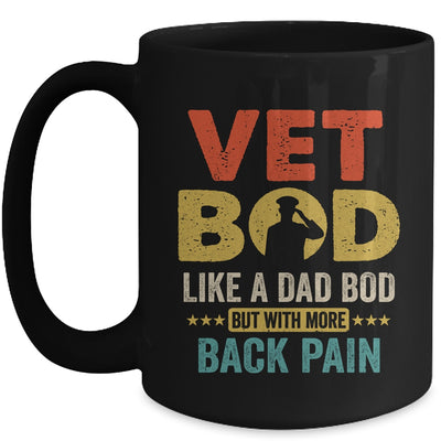Vet Bod Like Dad Bod But More Back Pain Retro Vintage Mug | teecentury