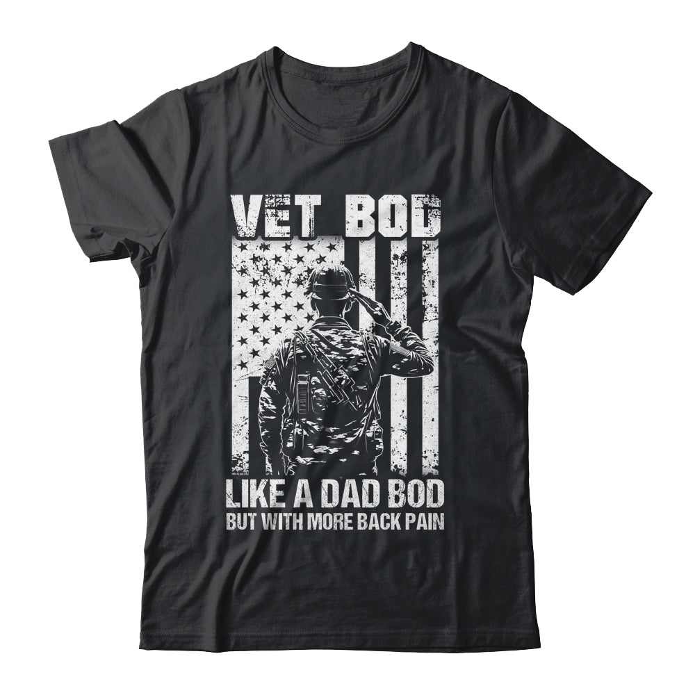 Vet Bod Like Dad Bod But More Back Pain Vintage Flag Shirt & Hoodie | teecentury