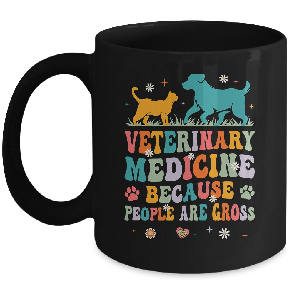 Veterinary Medicine Because People Are Gross Vet Tech Groovy Mug | teecentury