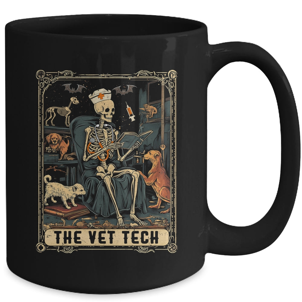 Veterinary Medicine Skeleton Tarot Vet Halloween Vet Staff Mug | teecentury