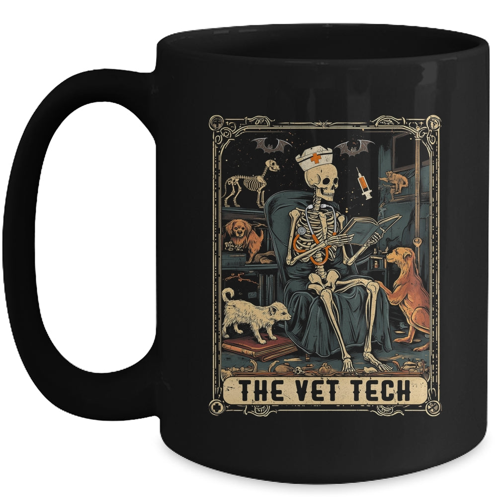 Veterinary Medicine Skeleton Tarot Vet Halloween Vet Staff Mug | teecentury