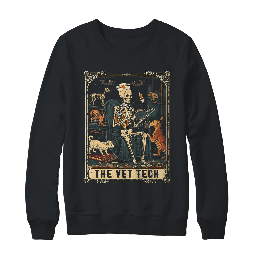 Veterinary Medicine Skeleton Tarot Vet Halloween Vet Staff Shirt & Sweatshirt | teecentury