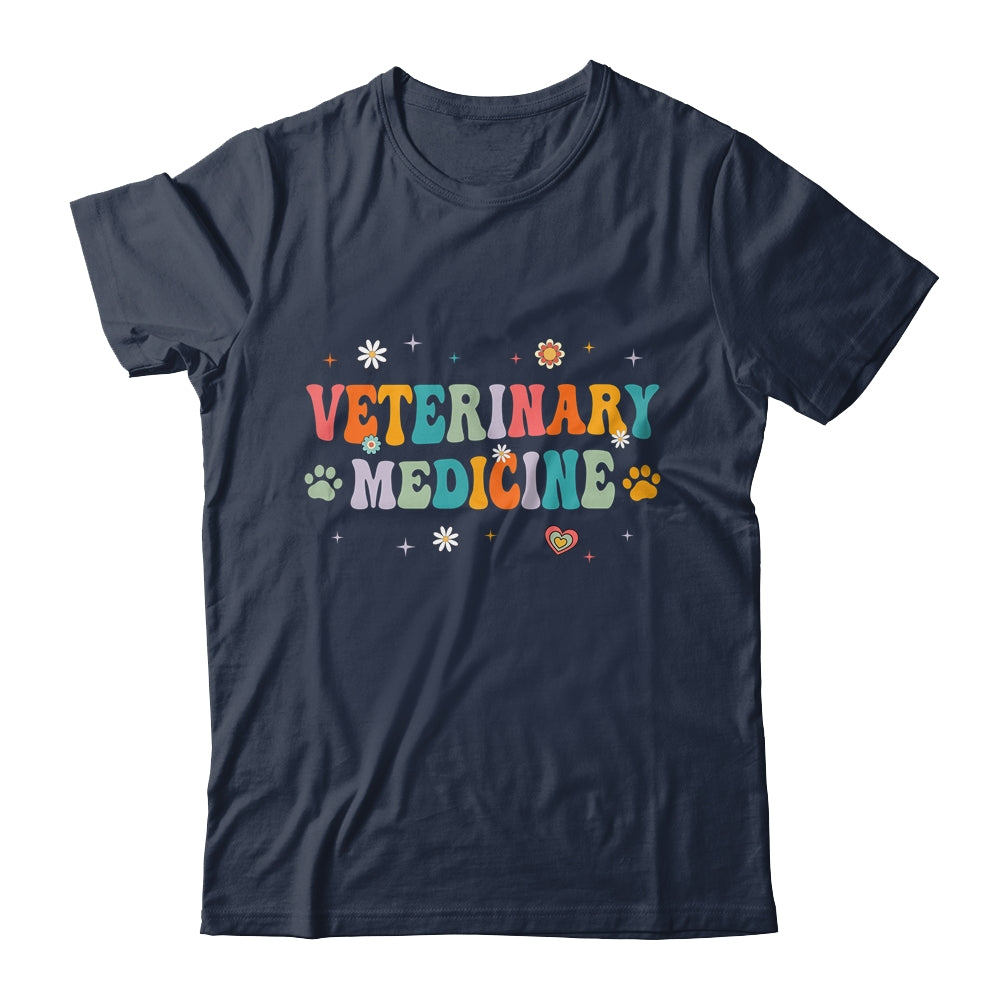 Veterinary Medicine Vet Med Staff Veterinarian Groovy Shirt & Tank Top | teecentury