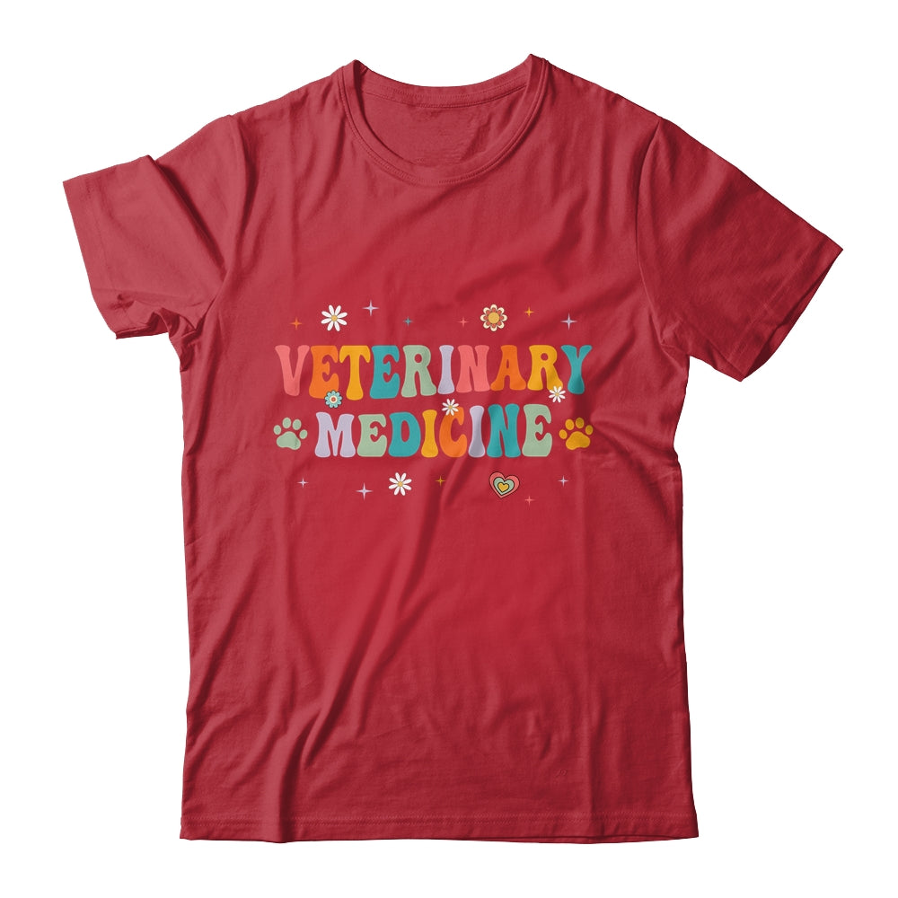 Veterinary Medicine Vet Med Staff Veterinarian Groovy Shirt & Tank Top | teecentury