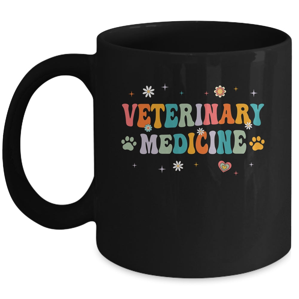Veterinary Medicine Vet Med Staff Veterinarian Groovy Mug | teecentury