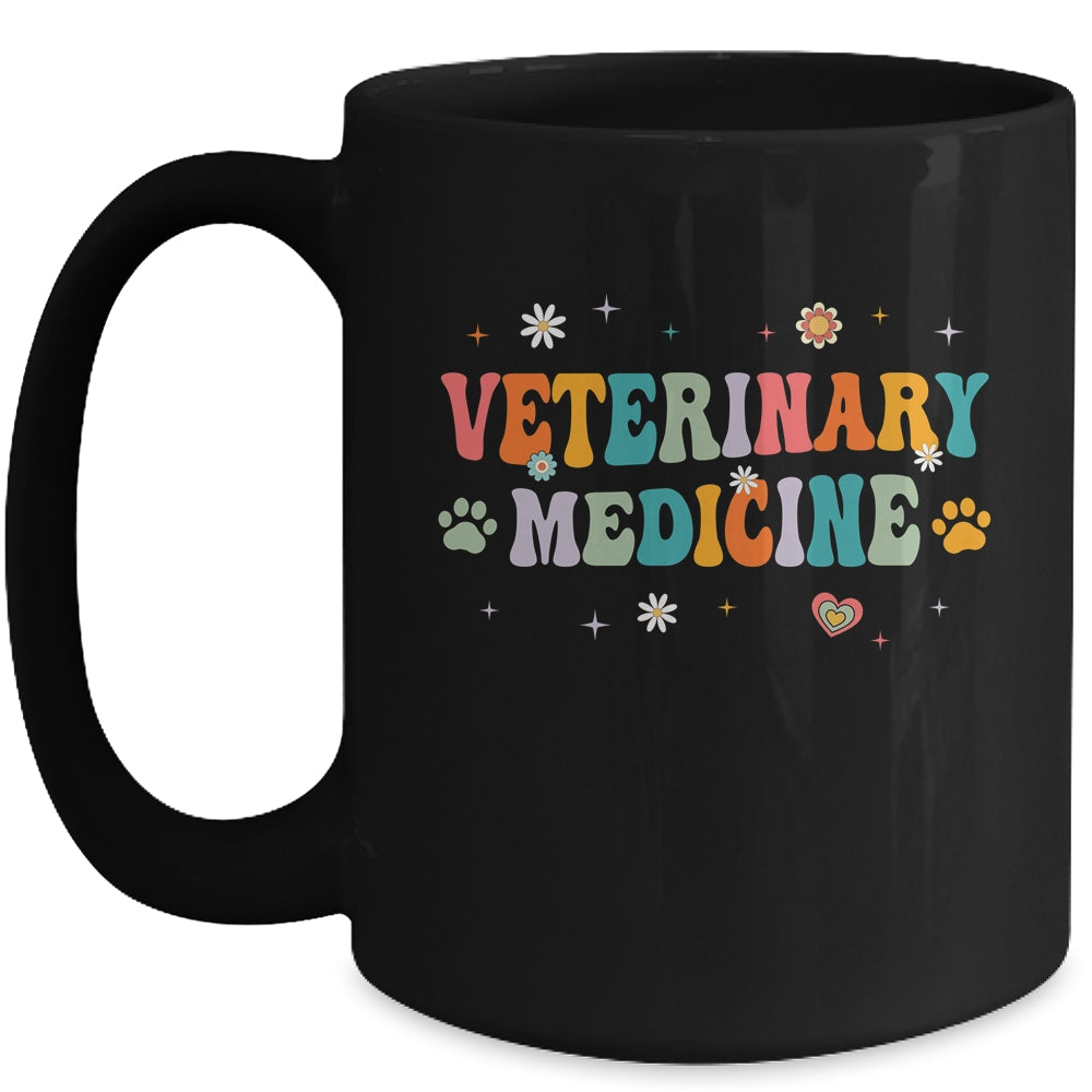 Veterinary Medicine Vet Med Staff Veterinarian Groovy Mug | teecentury