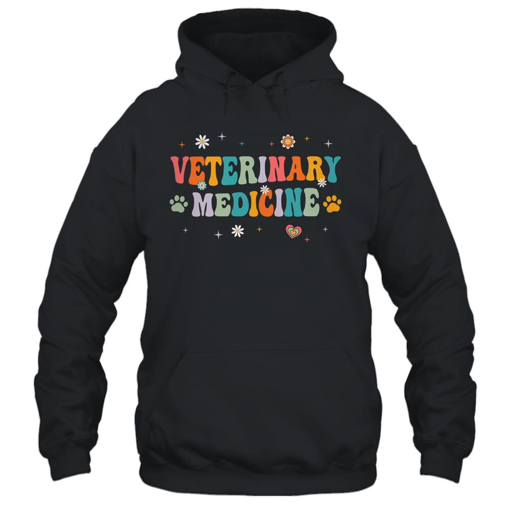 Veterinary Medicine Vet Med Staff Veterinarian Groovy Shirt & Tank Top | teecentury