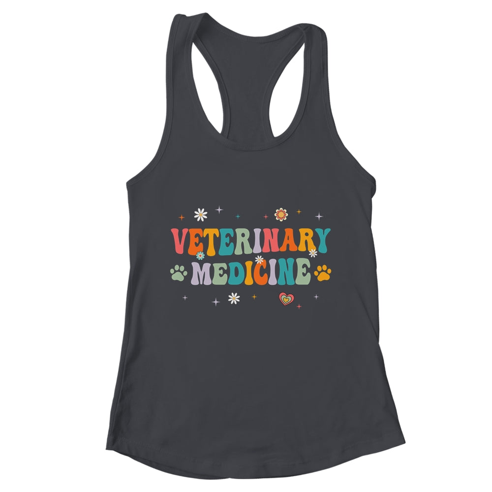 Veterinary Medicine Vet Med Staff Veterinarian Groovy Shirt & Tank Top | teecentury