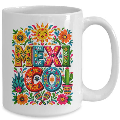 Vibrant Mexico Floral Cinco De Mayo Mexican Folk Colorful Mug | teecentury