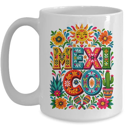 Vibrant Mexico Floral Cinco De Mayo Mexican Folk Colorful Mug | teecentury
