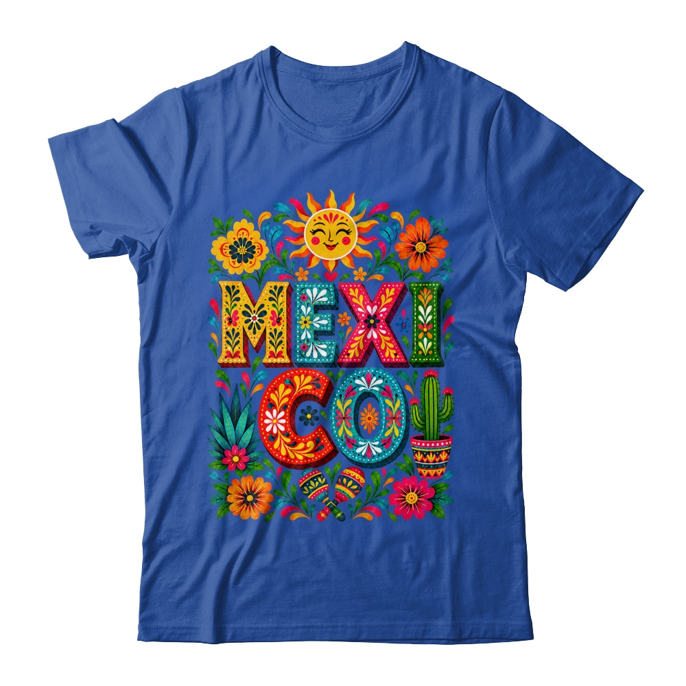 Vibrant Mexico Floral Cinco De Mayo Mexican Folk Colorful Shirt & Hoodie | teecentury