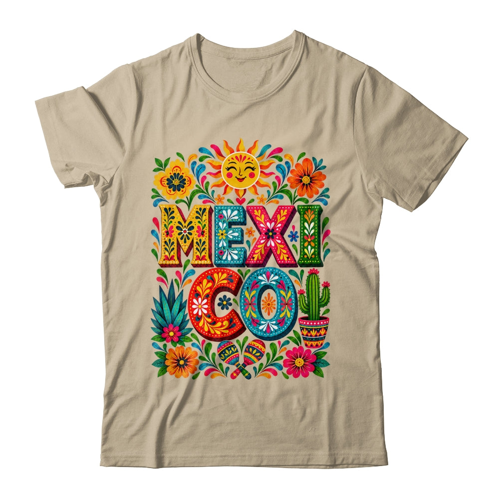 Vibrant Mexico Floral Cinco De Mayo Mexican Folk Colorful Shirt & Hoodie | teecentury