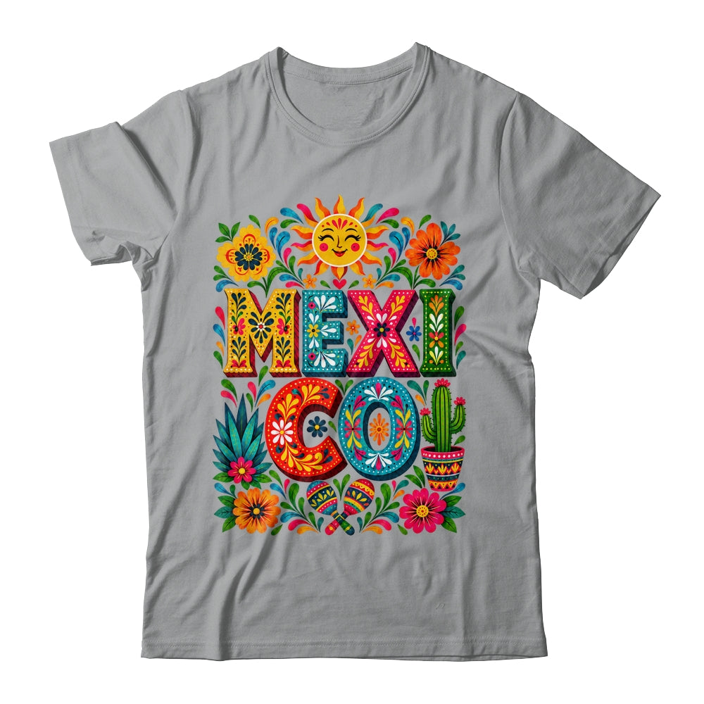 Vibrant Mexico Floral Cinco De Mayo Mexican Folk Colorful Shirt & Hoodie | teecentury
