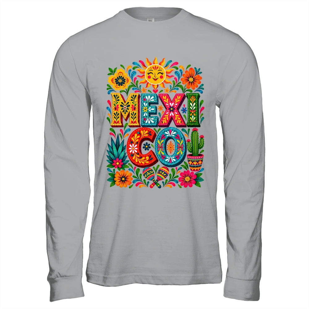 Vibrant Mexico Floral Cinco De Mayo Mexican Folk Colorful Shirt & Hoodie | teecentury